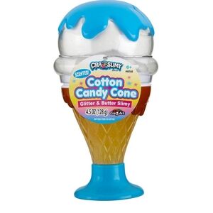 📣4 for $25📣1 CRA-Z-SLIMY Cotton Candy Scented Ice Cream Cone Glitter & Butter